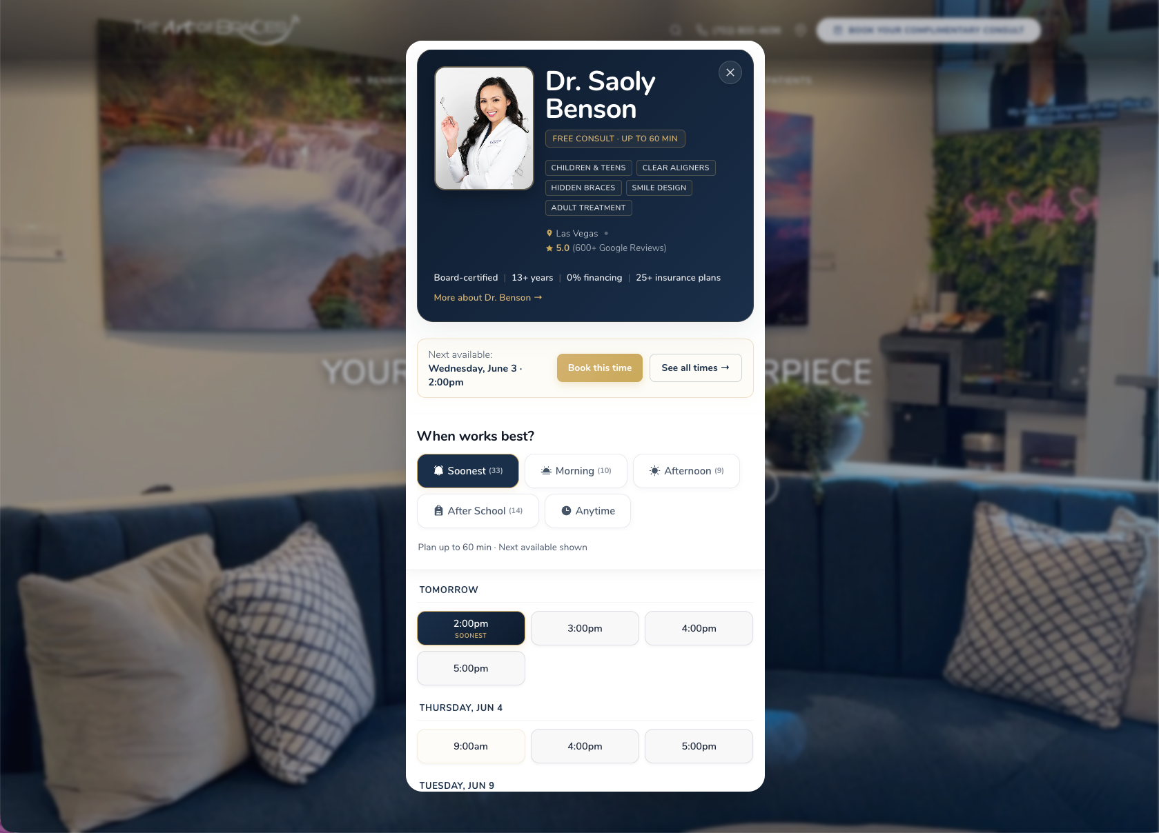 OrthoBooking desktop scheduling website integration