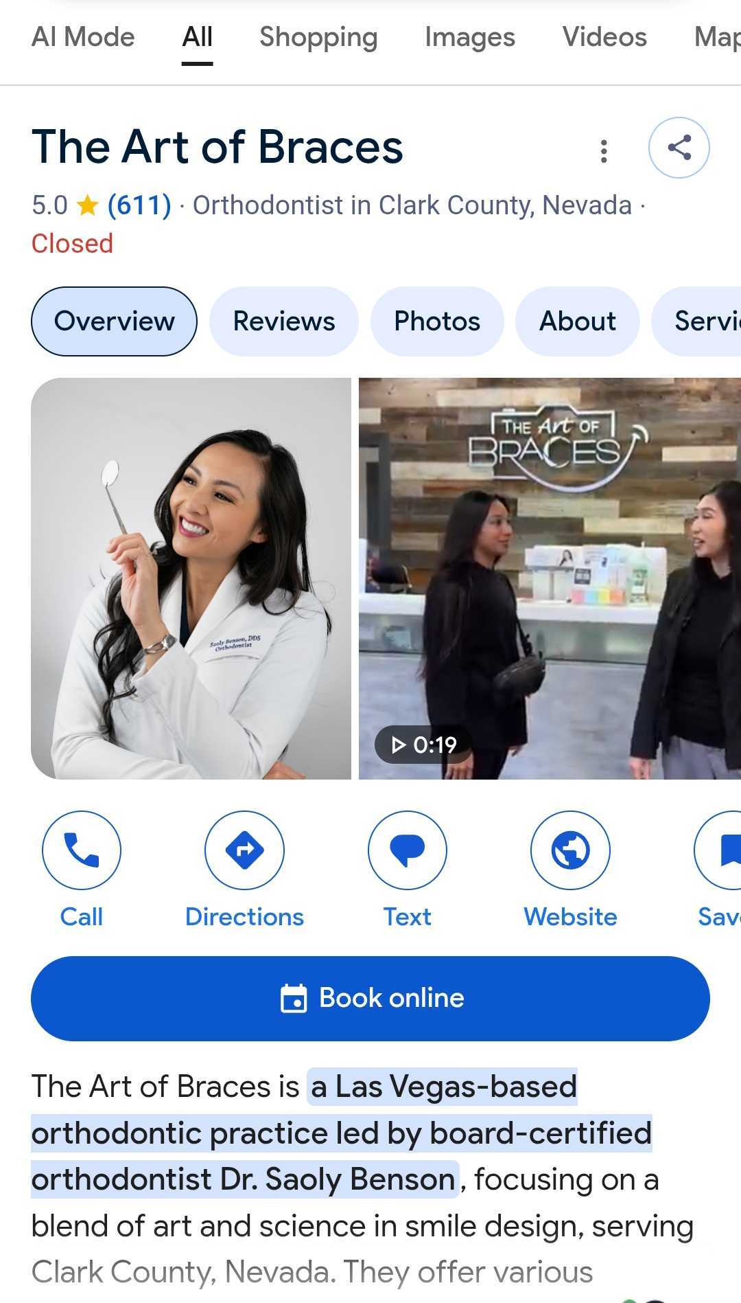 OrthoBooking confirmation screen